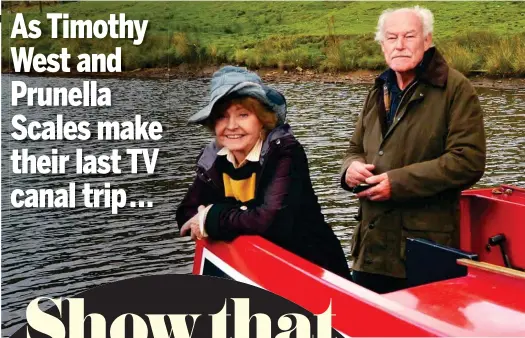  ?? Picture: SPUN GOLD TV / CHANNEL 4 ?? Deep affection: Pru and Tim on the waterways