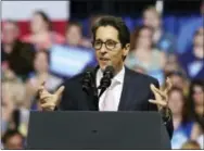  ?? MEL EVANS — THE ASSOCIATED PRESS ?? Joe Torsella, the Democratic nominee for Pennsylvan­ia state treasurer, speaks during a campaign rally with Vice President Joe Biden and Democratic presidenti­al nominee Hillary Clinton on in Scranton, Pa. In the general election, Pennsylvan­ia voters...