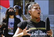  ?? AP 2020 ?? Authoritie­s say three teenagers driven by racial hatred were behind hoax calls that brought major police responses to the home of Melina Abdullah, a leading Black Lives Matter activist in Los Angeles.