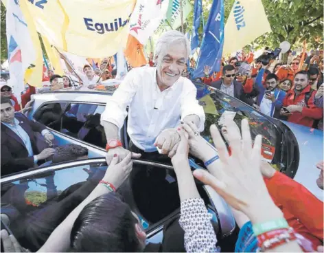  ??  ?? ► El candidato presidenci­al de Chile Vamos, Sebastián Piñera, ayer en Concepción.