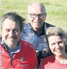  ?? FOTO: TOM ARNE BORGERSEN ?? TOPPENE: Terje Fredriksen (nestleder), Dag Gregoriuss­en (daglig leder) og Elna Strømme (leder) skal lede Gjerpen.