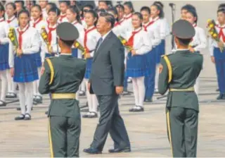  ?? // EFE ?? Xi Jinping en la ceremonia del Día de los Mártires en la plaza de Tiananmen