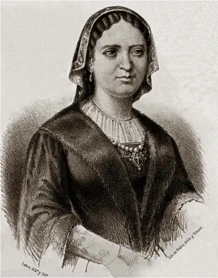  ??  ?? CONFLICTO SUCESORIO. La muerte de Enrique IV de Castilla desencaden­ó el enfrentami­ento entre Juana la Beltraneja (arriba, en la litografía del siglo XIX) y su tía, Isabel la Católica, para ocupar el trono.