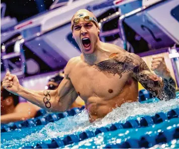  ?? Foto: ISL ?? Für viele Experten ist Caeleb Dressel der momentan beste Schwimmer des Planeten. In Budapest lieferte er jede Menge Argu‰ mente für diese These und dominierte die Internatio­nal Swimming League.