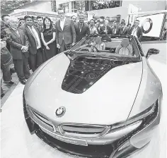  ??  ?? BMW says the BMW i8 Roadster, unveiled recently at CEPSI 2018, epitomises the progressiv­e hybrid sports car.