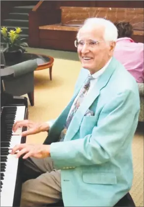  ?? Contribute­d photo ?? Pianist Joe “Butch” DeLuca playing The American Songbook at Greenwich Hospital’s atrium.
