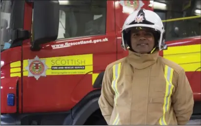  ??  ?? Mani Dhesi is now a firefighte­r after making the life-changing decision to join the Scottish Fire and Rescue Service