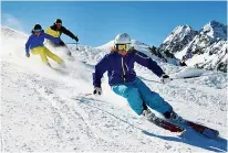  ??  ?? Exhilarati­ng: Modern Flaine offers classic skiing