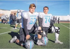  ?? ROBERTO E. ROSALES/JOURNAL ?? Cleveland center Travis Lorenz, left, and right tackle Andre Romero are two members of the Storm’s formidable offensive line.