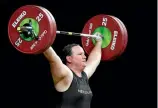  ??  ?? Laurel Hubbard in action during the women’s 91kg-plus category at the Commonweal­th Games. The elbow injury that caused her to withdraw from the event has forced her retirment. Photo: GETTY IMAGES