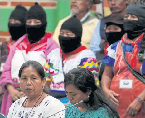  ??  ?? SICK COUNTRY: Maria de Jesus Patricio Martinez will represent the Zapatista National Liberation Army in next year’s elections.
