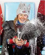  ??  ?? Eine echte Ski- Königin! Mikaela Shiffrin durfte gestern beim Slalom in Zagreb über ihren 38. Sieg im Weltcup jubeln.