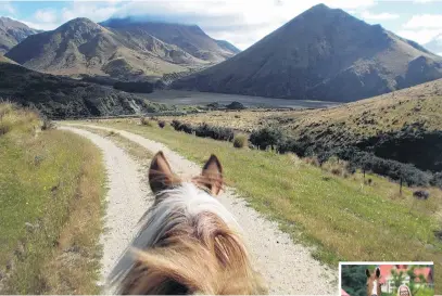  ?? PHOTO: SUPPLIED ?? Historic trail . . . Viewed from horseback the Otekaieke Bridle Trail stretches into Waitaki Valley back country. The NZ Horse Network has presented its case to the Otago Conservati­on Board for opening the trail to the public.