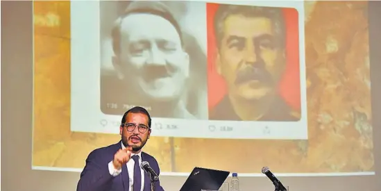  ??  ?? Análisis. Herman Duarte compartió su estudio sobre 13,603 publicacio­nes en las redes sociales gubernamen­tales.