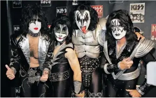  ?? VOLKER WICIOK/ THE ASSOCIATED PRESS FILES ?? Kiss is boycotting Thursday’s Rock and Roll Hall of Fame induction because only original members are being honoured at the ceremony, not those who joined the band at a later date.