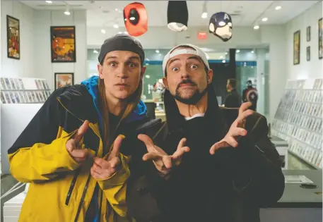  ?? MONGREL MEDIA ?? In Jay and Silent Bob Reboot, the characters played by Jason Mewes, left, and Kevin Smith are on a quest to stop a Hollywood reboot.