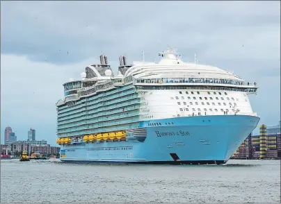  ?? FRANS BERKELAAR/FLICKR ?? Yes, there will soon be a bigger boat afloat than the city-dwarfing Harmony of the Seas.