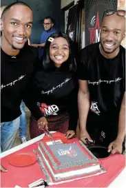  ?? Picture: FREDLIN ADRIAAN ?? NEW VOICES: ManMade Radio launched its new line-up, which includes Luzuko Mehlomakhu­lu, left, Vuyelwa Kalani and Sinethemba Billy