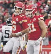  ?? Ed Zurga Associated Press ?? PATRICK MAHOMES suffered an injury that often takes four to six weeks of recovery, a doctor said.