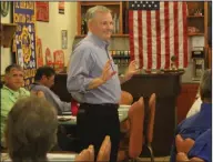  ?? Brittany Williams/News-Times ?? Griffin: Arkansas Lt. Gov. Tim Griffin talks goverment and tax reform during a Civitan meeting Thursday. Civitan meets at noon every Thursday at Kozy Kitchen.