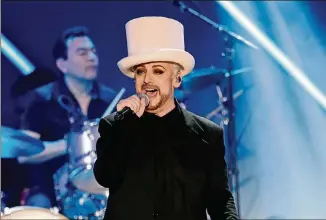  ?? IMAGES FRAZER HARRISON/GETTY ?? Boy George will lead Culture Club through a trove of ’80s hits and some new material at Chastain on Sunday. They’ll be joined by The B-52s and Thompson Twins frontman Tom Bailey.