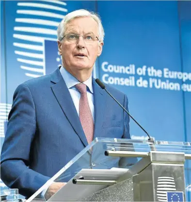  ?? AFP / JOHN THYS ?? Michel Barnier, negociador en jefe de la UE para el ‘brexit’, en una rueda de prensa.