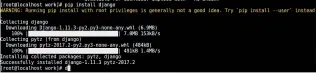  ??  ?? django-admin startproje­ct myproject Figure 1: Installing Django using Pip