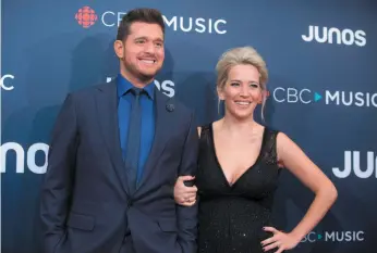  ?? CP FILE PHOTO ?? Michael Buble and wife Luisana Lopilato attend the Juno Awards in Vancouver in March 2018.