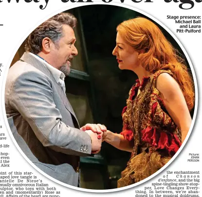  ?? Picture: JOHAN PERSSON ?? Stage presence: Michael Ball and Laura Pitt-Pulford