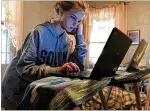  ?? COURTESY PHOTO ?? Seraphina Guess,
12, attends seventh grade online from her home in Madison
County. “They have completely different curriculum,” says her mother.
“And they have no connection with their peers.”