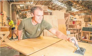  ?? Photo / Warren Buckland ?? Good Wood founder Callum Mcdonald whose small Hastings business took off during the first lockdown and hasn’t stopped since.