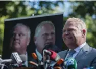  ?? CHRISTOPHE­R KATSAROV/THE CANADIAN PRESS FILE PHOTO ?? Doug Ford, brother of Rob and son of Doug Sr., says his family is "100 per cent not a dynasty."