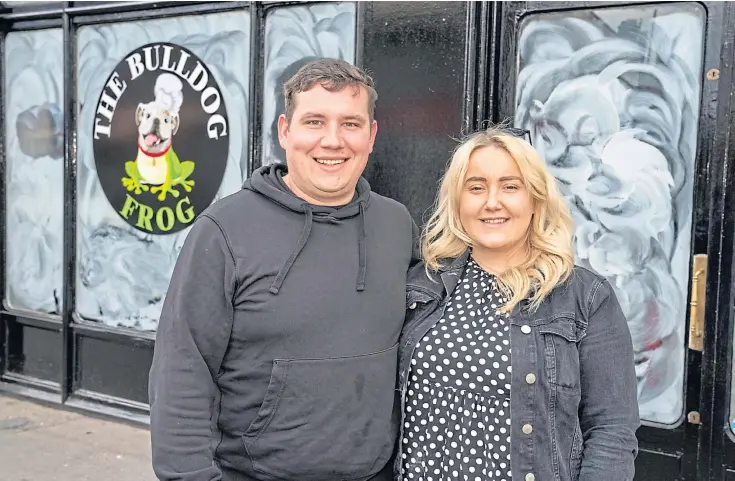  ??  ?? NEW VENTURE: Perthshire couple Jessica Meehan and Graham Dunbar are behind the opening of the Bulldog Frog restaurant/cafe later this month.