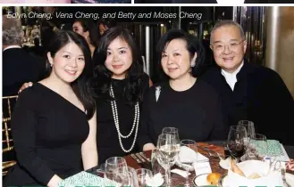  ??  ?? Edlyn Cheng, Vena Cheng, and Betty and Moses Cheng