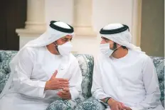  ?? WAM ?? Right: Shaikh
■
Hamdan Bin Mohammad with Shaikh Hamdan Bin Zayed.