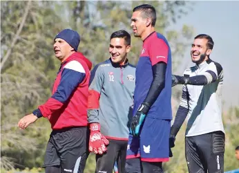  ?? CARLOS LÓPEZ ?? El golero Daniel Sandy en entrenamie­nto del plantel de Wilsterman­n.