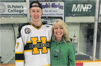  ??  ?? Tricia Wack’s son, Stephen, was one of 16 people killed in the April 6 crash of a bus carrying the Humboldt Broncos junior team.