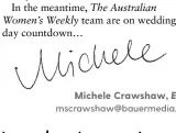  ??  ?? Michele Crawshaw, Editor mscrawshaw@bauermedia.co.nz