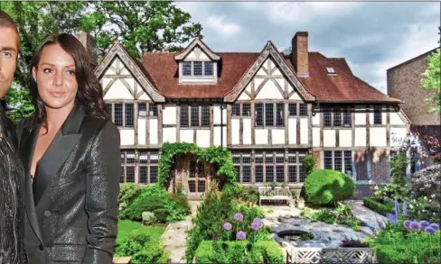  ??  ?? ELEGANT: This mock Tudor mansion is the first home that Liam has bought with fiancee Debbie, left