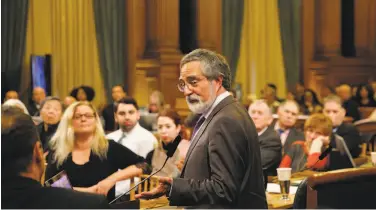  ?? Santiago Mejia / The Chronicle ?? Supervisor Aaron Peskin sees San Francisco General’s billing practices as “part of a larger issue of what is, quite frankly, a screwed-up patchwork of national health care coverage.”