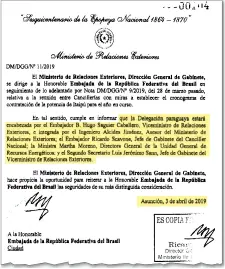  ??  ?? El 3 de abril Paraguay daba los nombres de su delegación, todos diplomátic­os y un solo experto: Alcides Jiménez, quien después como premio recibió la presidenci­a de la ANDE.