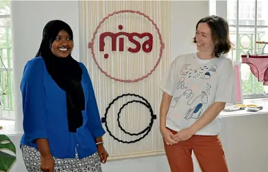  ??  ?? Nisa employee Nasiim Abdi and founder Elisha Watson in the ethical underwear company’s new space.