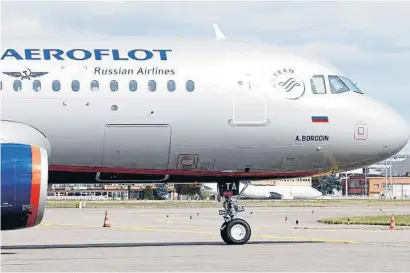  ?? REGIS DUVIGNAU / REUTERS ?? Un avió de l’aerolínia russa Aeroflot