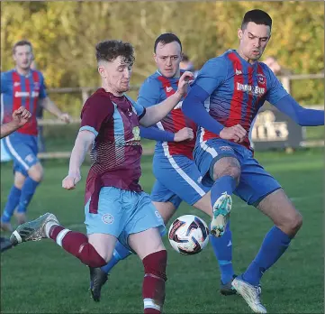  ?? ?? Action from Tummery’s win over Mountjoy on Saturday.