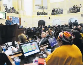  ?? JHONNY HOYOS ?? Aspecto del debate de control político sobre la seguridad Nacional en el Senado.