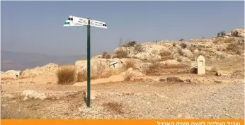  ??  ?? שביל העלייה לקצה מצוק הארבל