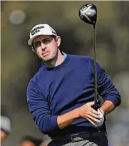  ?? Michael Owens/Getty Images ?? Patrick Cantlay plays his shot from the 15th tee during the final round of the The Genesis Invitation­al at Riviera Country Club on Feb. 19 in Pacific Palisades, Calif. Cantlay has committed to the Travelers Championsh­ip.