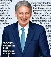  ?? ?? Chancellor Philip Hammond. Above How ‘BOOST’: