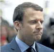  ?? FRANCOIS MORI/THE ASSOCIATED PRESS ?? French centrist presidenti­al candidate Emmanuel Macron