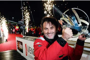  ??  ?? Yannick Bestaven, winner of the 2020 Vendée Globe